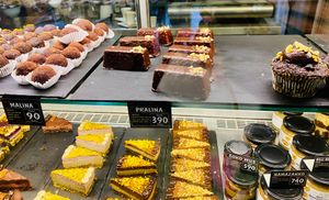 Display case at Ćao Šećeru in Belgrade