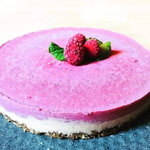 Sirova torta od maline at Ćao Šećeru in Belgrade