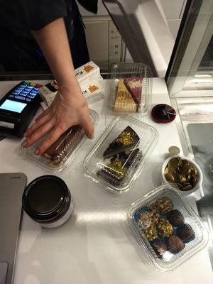 Cakes, balls and their homemade chocolate spread. All available as take away as well :) at Ćao Šećeru in Belgrade