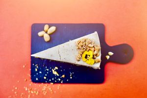 Raw peanut cake sweetened with stevia at Ćao Šećeru in Belgrade