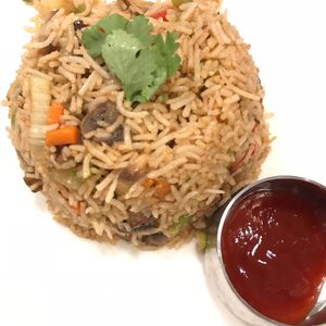 Mushroom fried rice at Joy Luck 65 in Central Singapore