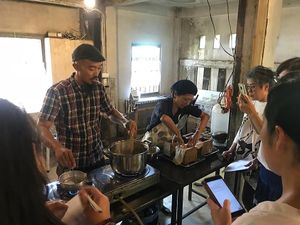 tofu making workshop - available every month. at Neo Shokudo in Chiang Mai