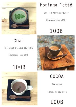 We use handmade soy milk. at Neo Shokudo in Chiang Mai