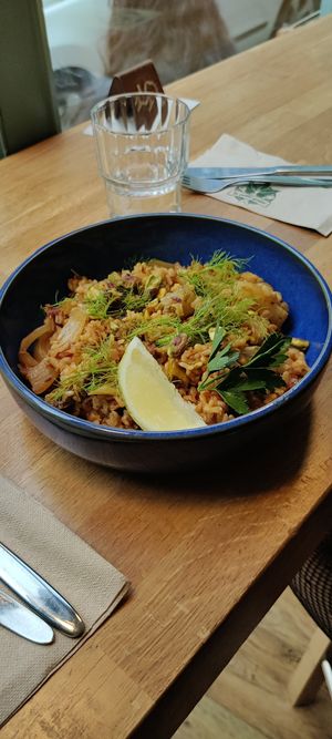 Riz pilaf fenouil pistache at la petite graine in Limoges