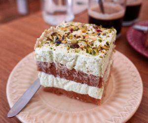 Pistachio tiramisu at la petite graine in Limoges