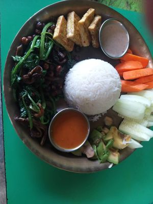Buddha bowl vegan with rest point cafe come n try at Rest Point Cafe in Pokhara