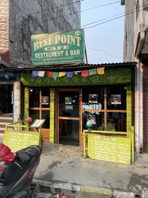 Front  at Rest Point Cafe in Pokhara
