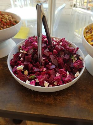 Beetroot, feta at LUCKES in Chichester