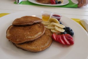 Banana Spelt Pancakes at New Life in Grand Bahama