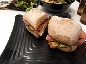 Smoked Maple tempeh sandwich at Copper Branch in Markham