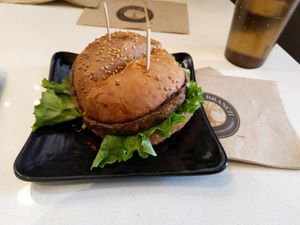 Black bean burger at Copper Branch in Markham