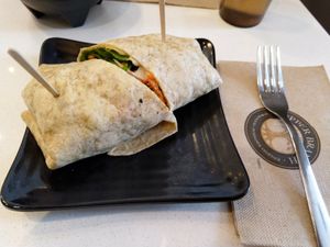 Unity falafel wrap at Copper Branch in Markham