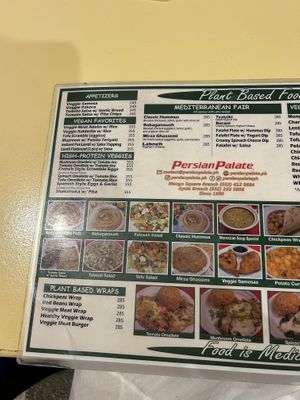 “Vegan” menu april - check the ingredients with staff!   at Persian Palate - Mango Square in Cebu