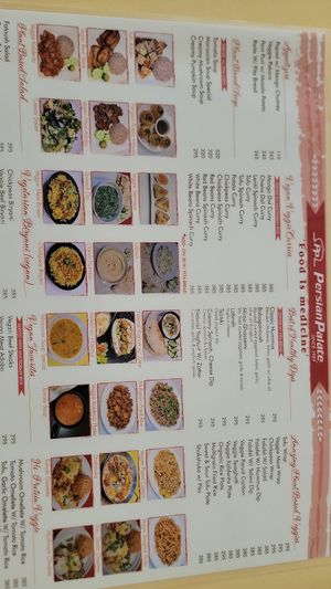 Menu - so many amazing choices at Persian Palate - Mango Square in Cebu