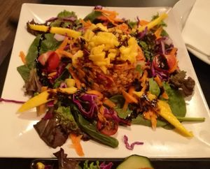 Lentil salad at Gloria Bendita in Malaga