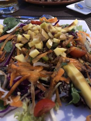 Lentil, mango and ginger salad at Gloria Bendita in Malaga