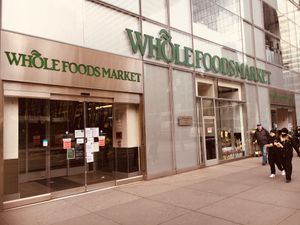 Front entrance at Whole Foods Market in New York City