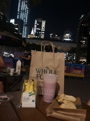 Sandwich and pastries at Whole Foods Market in New York City