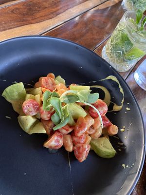 Heirloom Tomato salad  at Humo in Tulum