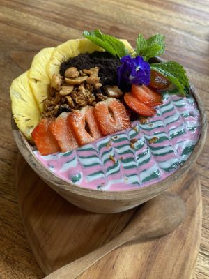 Peacock smoothie bowl   at Mudra in Ubud