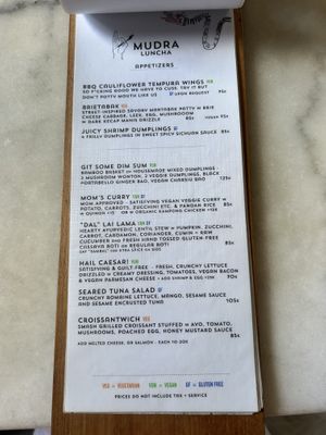 Menu July  at Mudra in Ubud