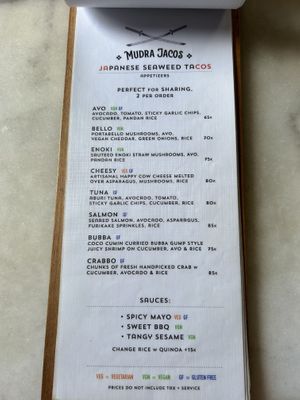 Menu July  at Mudra in Ubud