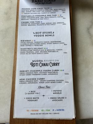 Menu July  at Mudra in Ubud