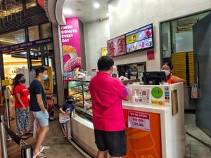 Cashier counter at Dunkin' - Waterway Point in Northeast Singapore