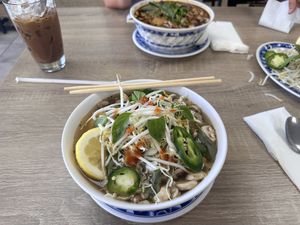 Beef Bowl Soup  at Veggie Life Restaurant in South El Monte