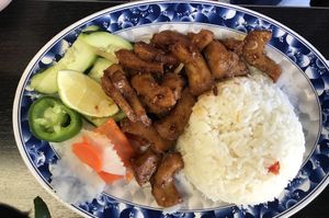 Lemongrass chicken at Veggie Life Restaurant in South El Monte