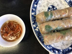Pork rice rolls at Veggie Life Restaurant in South El Monte