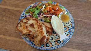 Savoury french toast at Shakti in Beer Sheva