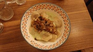 Vegan pelmeni at Shakti in Beer Sheva