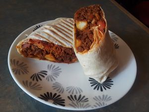 Vegan Soyrizo Burritos at People's Cafe in Berkeley