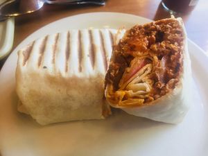 Soyrizo Breakfast burrito at People's Cafe in Berkeley