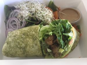 Guacamole Chicken Wrap at Nature's Health Food and Cafe in Palm Springs