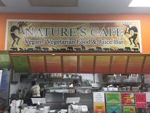 Menu Board  at Nature's Health Food and Cafe in Palm Springs