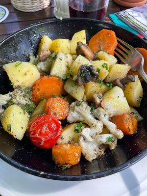 Kartoffel Gemüsepfanne  at Zachersmühle in Adelberg