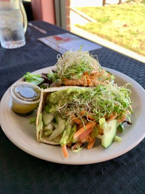 Vegan Tacos  at Tea Thyme Cafe in Marble Falls