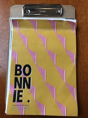 Menu at Bonnie in Arnhem