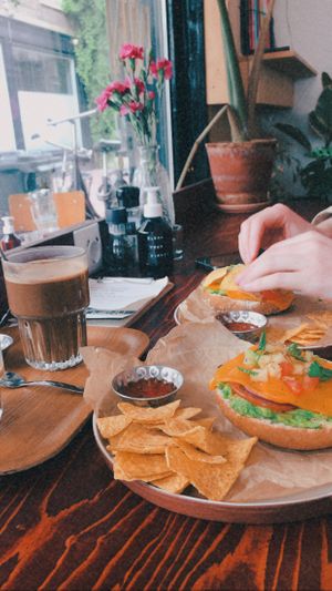 We shared this sandwich and they made two platters for us which was very nice! at Bonnie in Arnhem