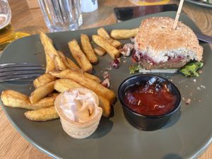 Schmelzburger with veggie patties  at Jaspers Grill in Braunlage