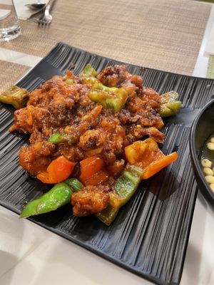 Gobi Manchurian (cauliflower dish)  at Woodlands (Tsim Sha Tsui) in Kowloon