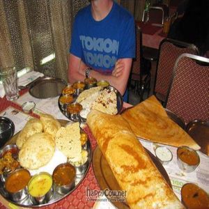 Both the North and South Indian Thalis at Woodlands (Tsim Sha Tsui) in Kowloon