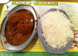 I can't remember what this was. It was pretty good, but like everything in Hong Kong, was very over-priced. at Woodlands (Tsim Sha Tsui) in Kowloon