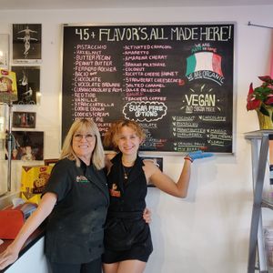 Friendly chef and owner! at Made In Rome Organic Gelato in Siesta Key