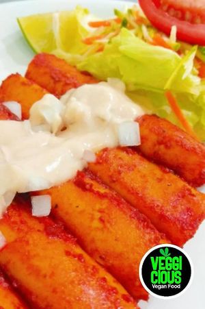 Enchiladas De Queso de Papa / Potatoe Cheese Enchiladas at Veggicious in Ciudad Victoria