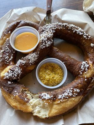 Giant pretzel 🥨   at Modern Times Far West Lounge in Encinitas