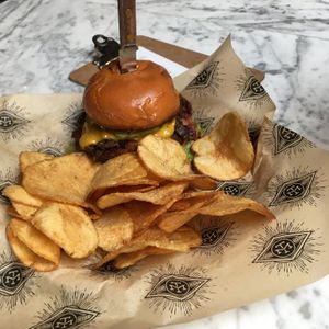 Vegan burger at Modern Times Far West Lounge in Encinitas