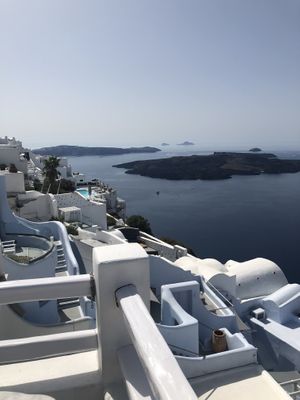 View at Galini Cafe in Santorini